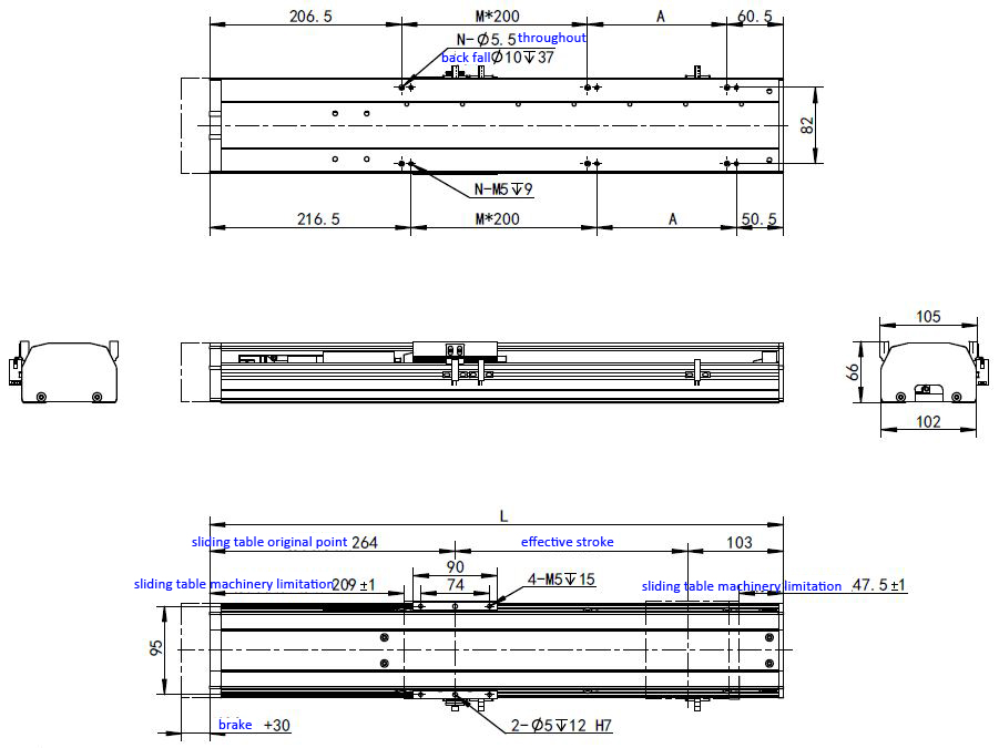 Module de vis à billes CNC Module de glissière linéaire